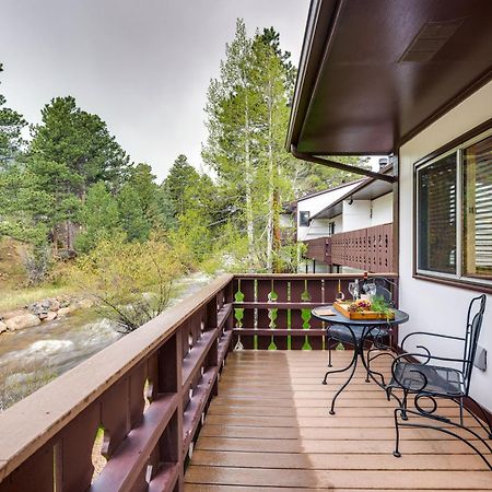 Estes Park Condo Rental Balcony With River Views! Bagian luar foto