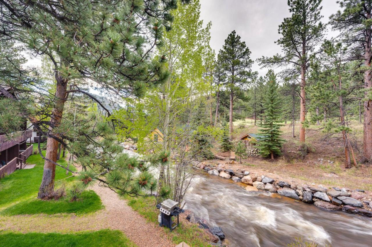 Estes Park Condo Rental Balcony With River Views! Bagian luar foto