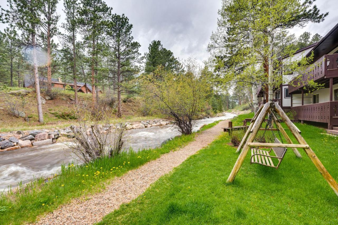 Estes Park Condo Rental Balcony With River Views! Bagian luar foto