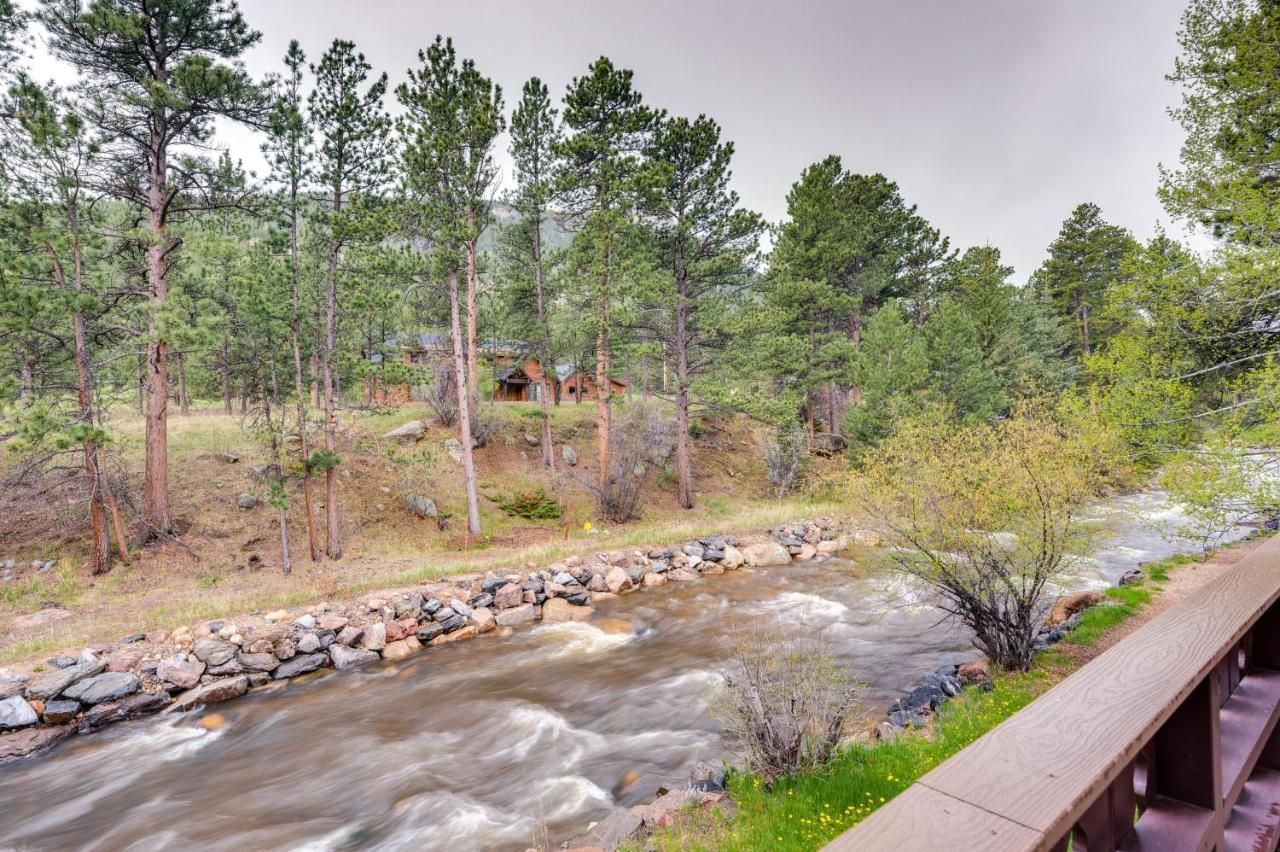 Estes Park Condo Rental Balcony With River Views! Bagian luar foto